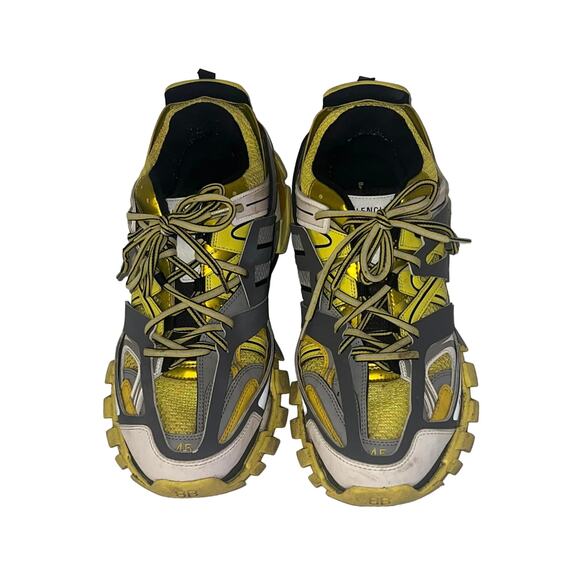 Balenciaga Men's Yellow & Grey Track Sneakers Size 12 - Picture 1 of 8